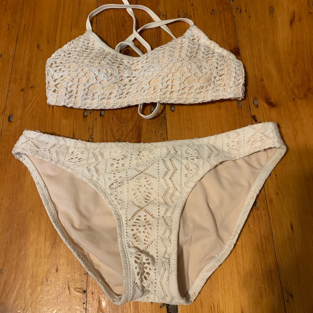 White lace bikini!